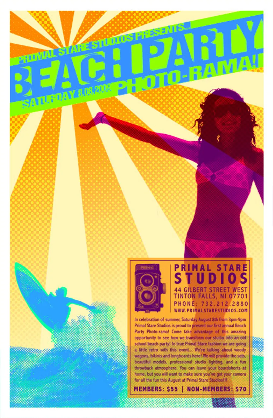 primal stare beach party poster