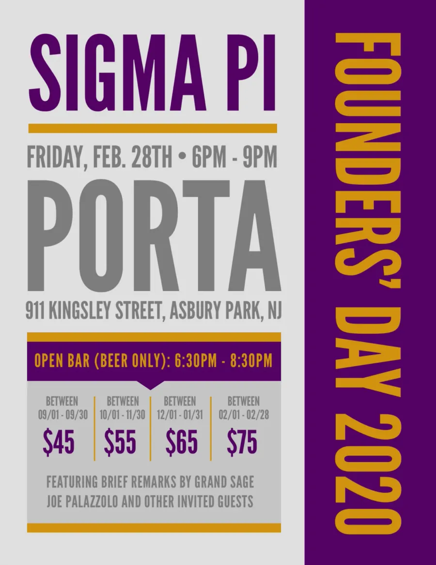 sigma pi founders day flyer
